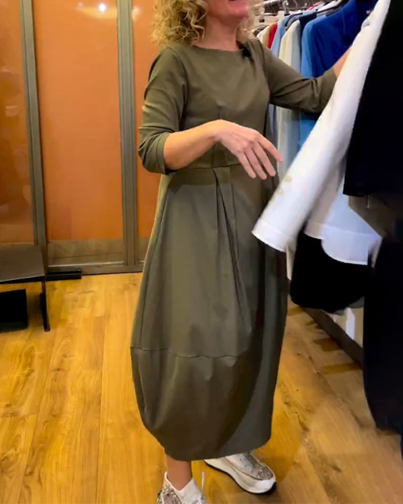 Jessica - Elegant Dress with Round Neck Valrynlondon