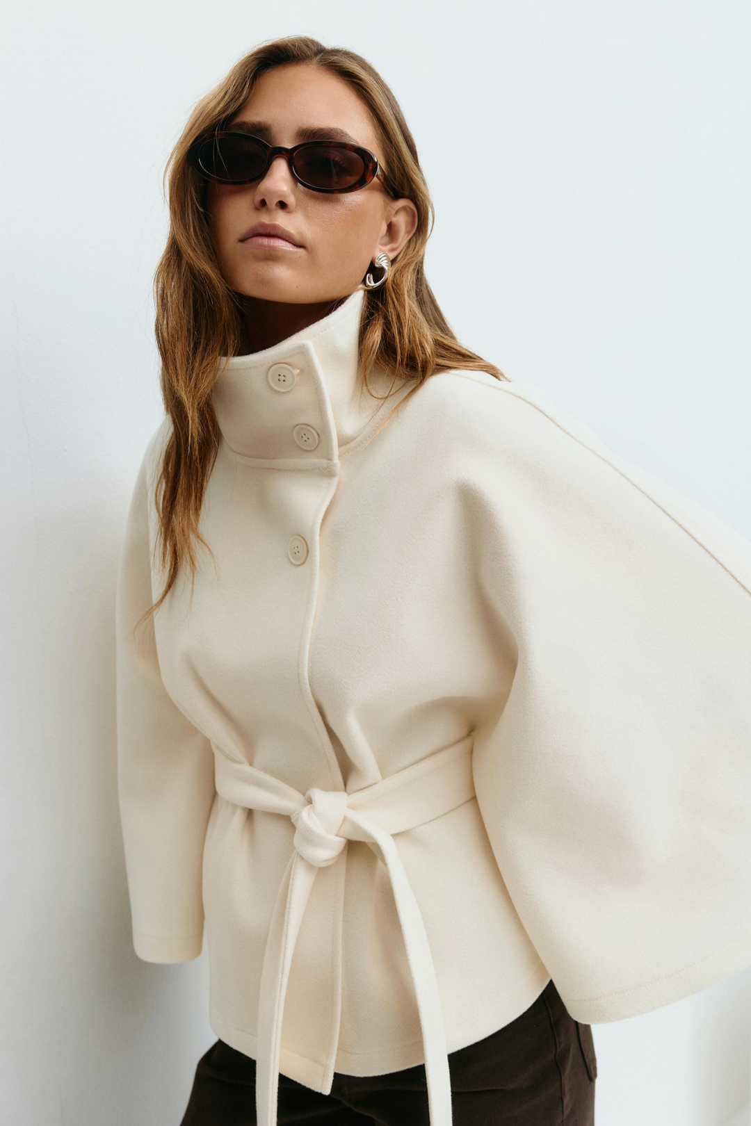 Rosa | Belted Cape Jacket Valrynlondon