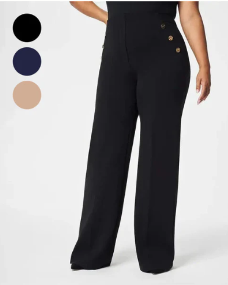 LEANA - HIGH STRETCH WIDE LEG TROUSERS Valrynlondon