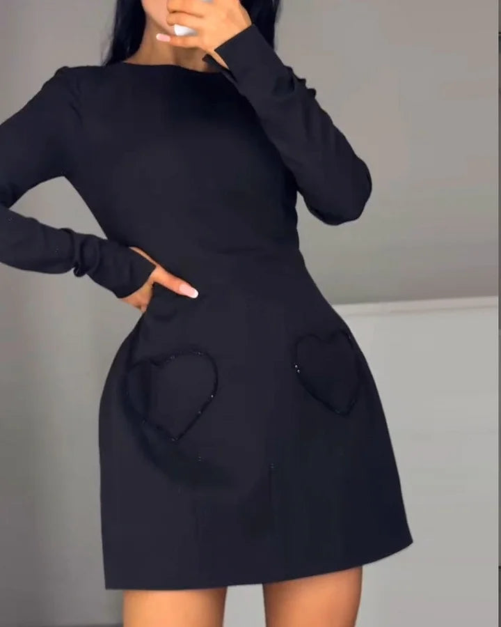Charlotte – Elegant Long Sleeve Mini Dress Valrynlondon