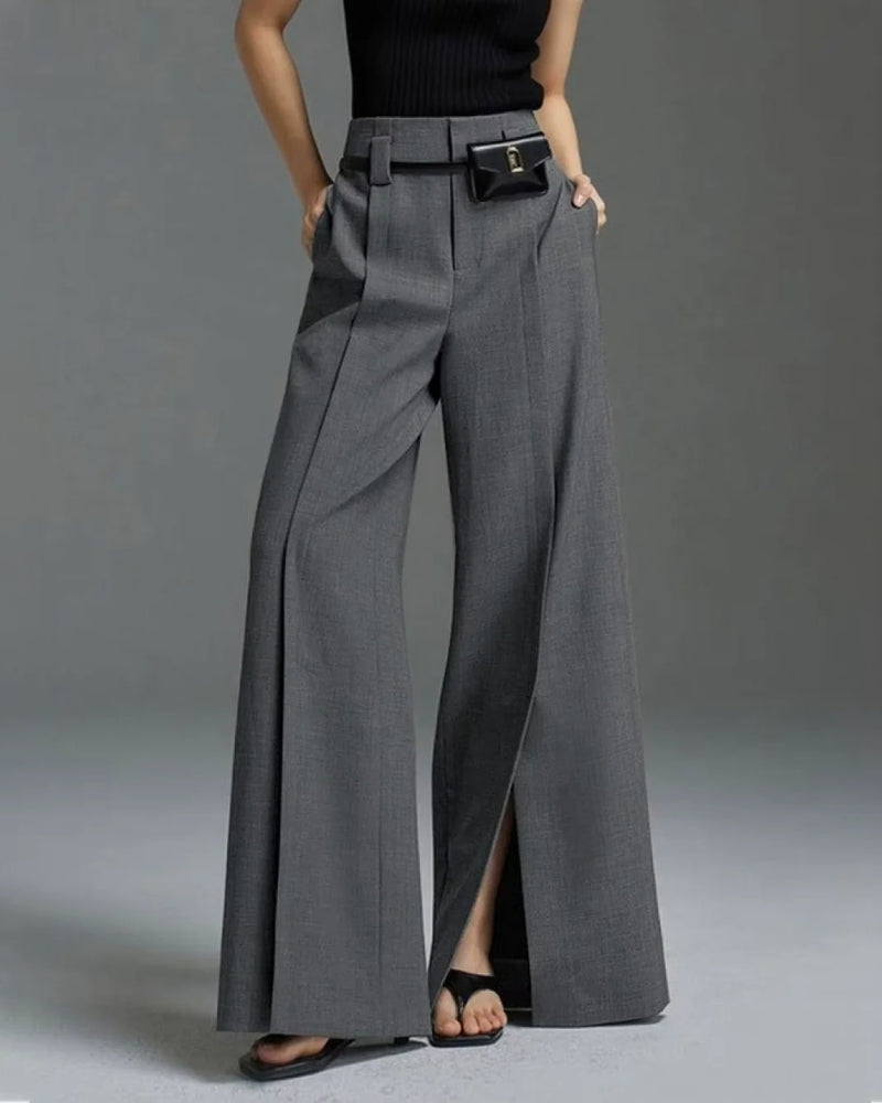 MAIANE - Casual Split-front Trousers Valrynlondon