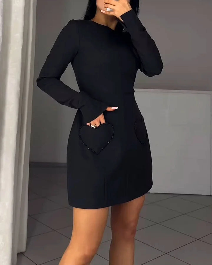 Charlotte – Elegant Long Sleeve Mini Dress Valrynlondon