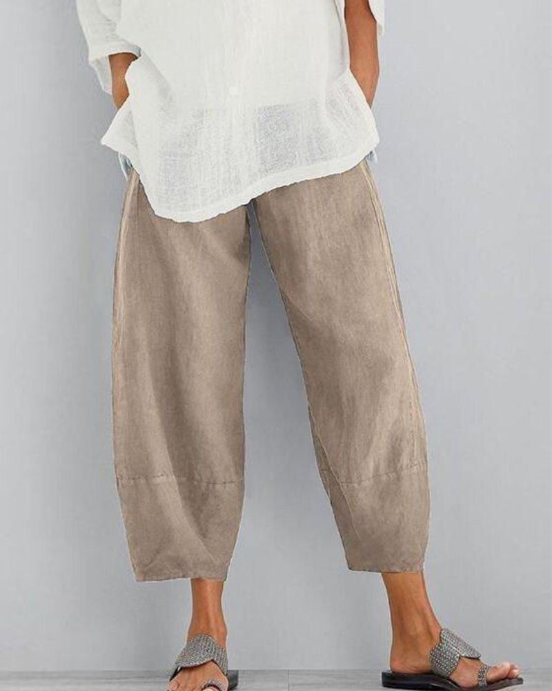 SELNA - CASUAL LINEN PANTS Valrynlondon