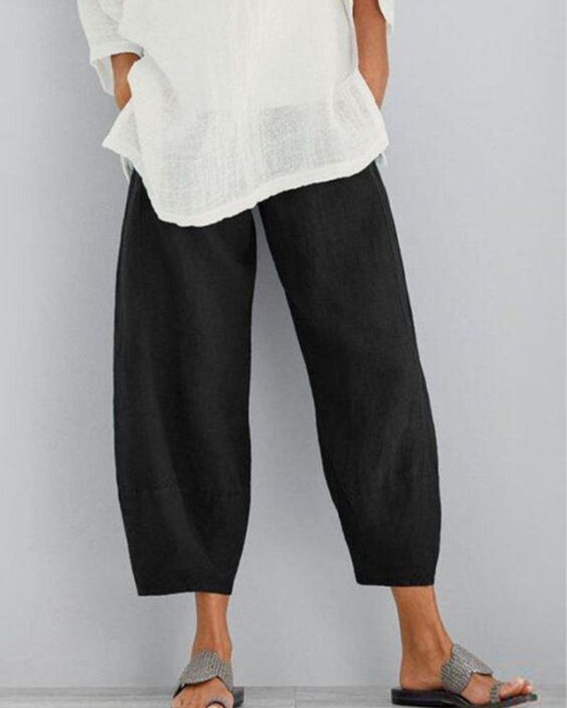 SELNA - CASUAL LINEN PANTS Valrynlondon