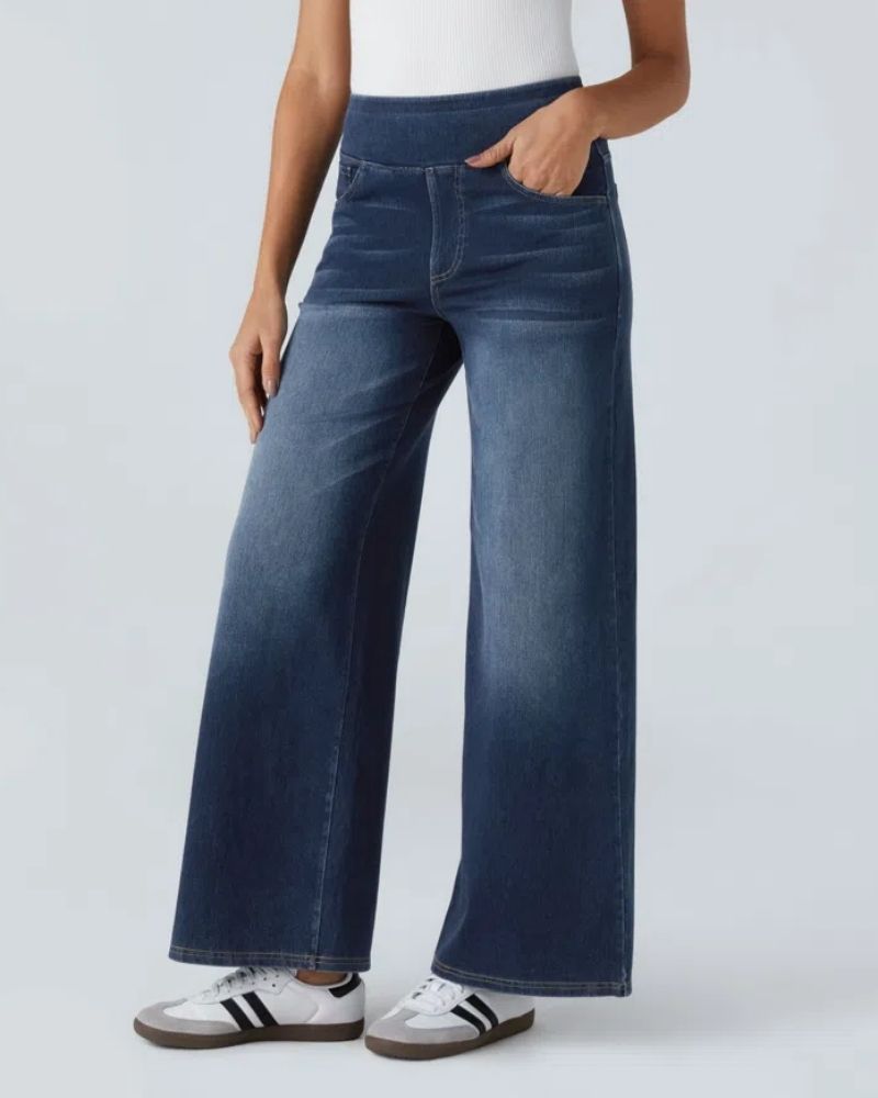 BAMIA - Super Stretch Wide Leg Jeans Valrynlondon
