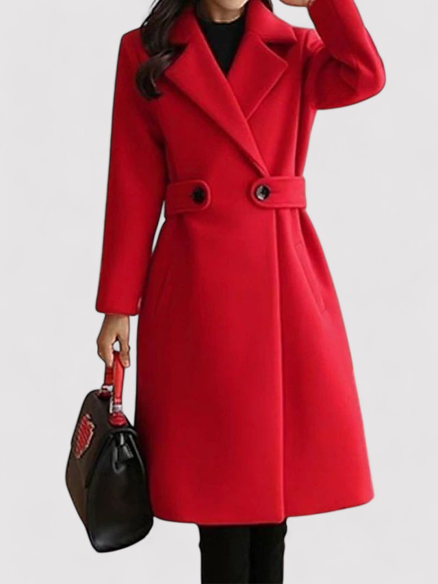 Skyler™ - elegant coat with belt Valrynlondon