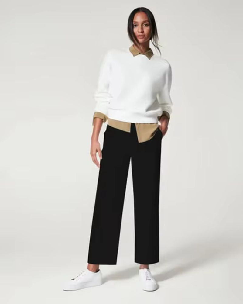 MAROA - Stretch Twill Cropped Wide Leg Pant Valrynlondon