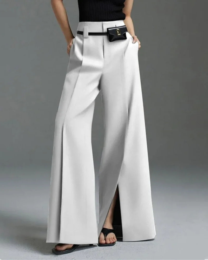 MAIANE - Casual Split-front Trousers Valrynlondon