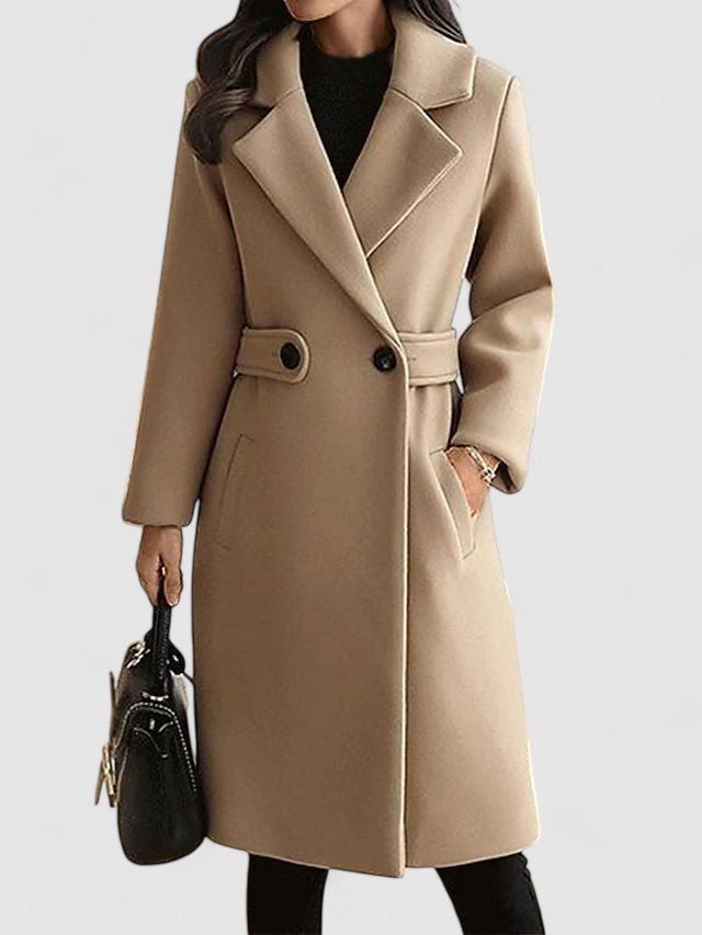 Skyler™ - elegant coat with belt Valrynlondon