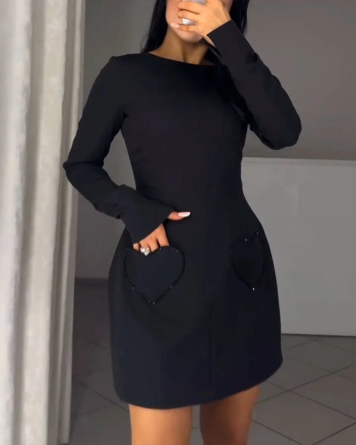 Charlotte – Elegant Long Sleeve Mini Dress Valrynlondon