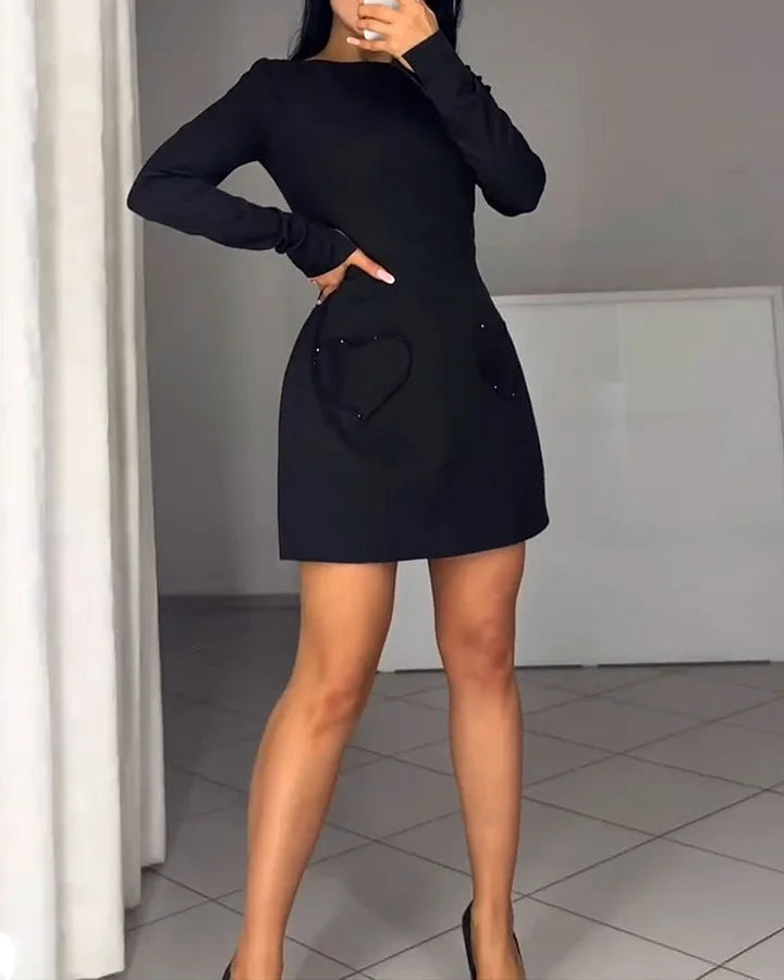 Charlotte – Elegant Long Sleeve Mini Dress Valrynlondon