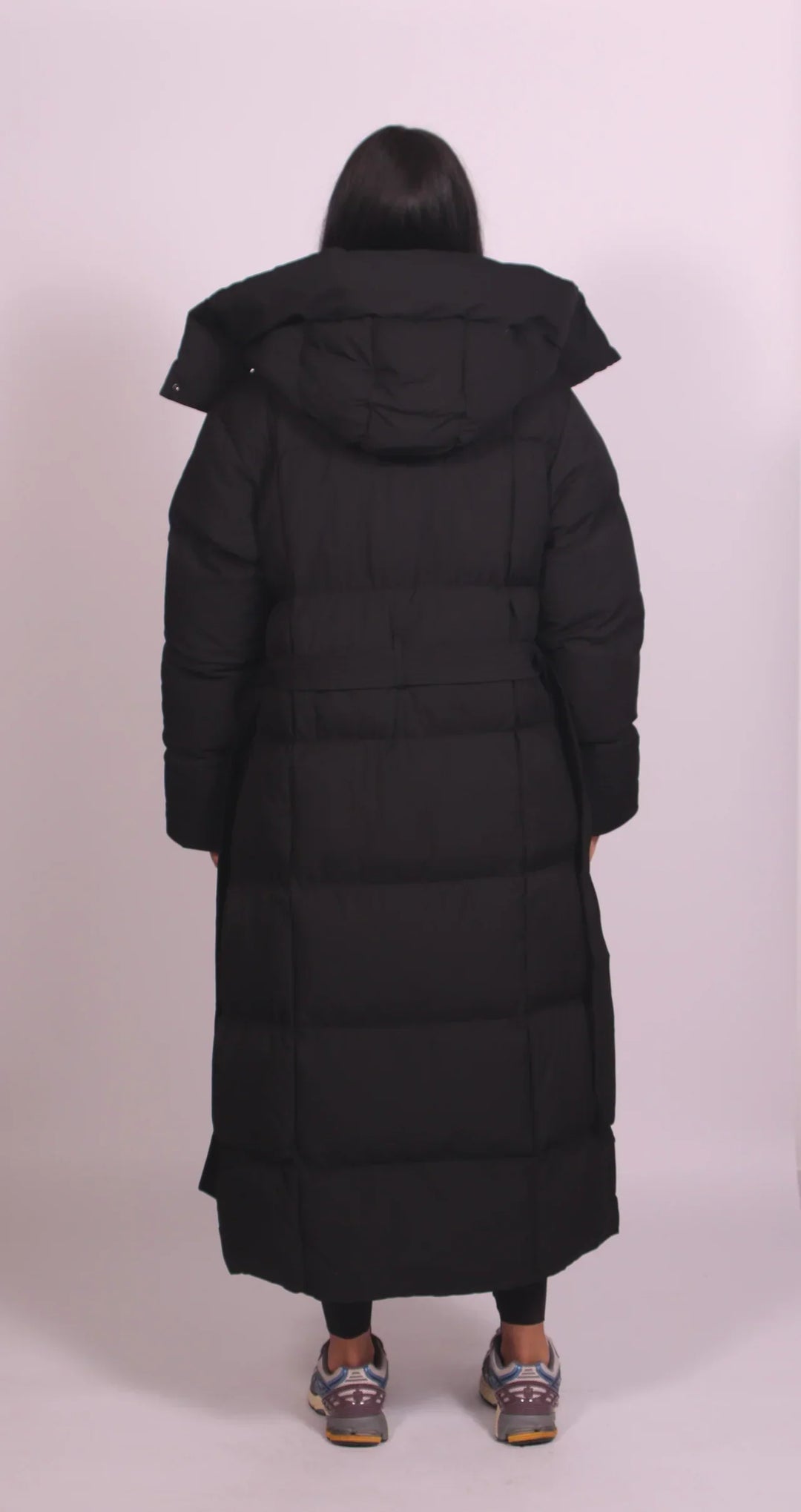 Carmen - Long Belted Puffer Coat Valrynlondon
