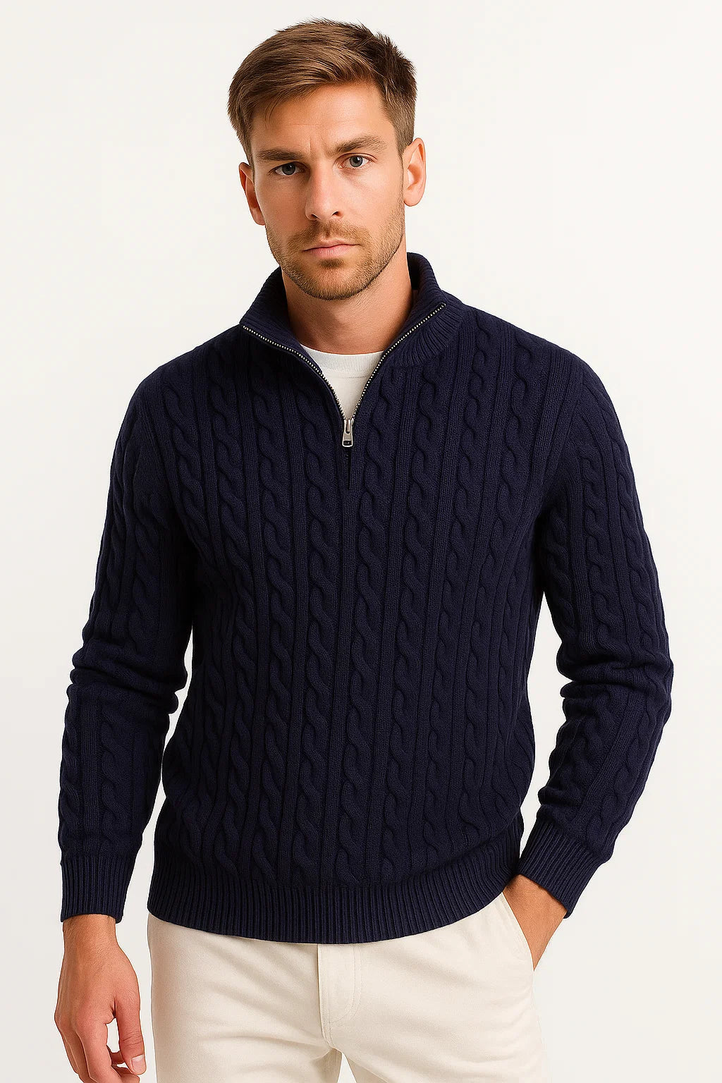 Harrington™ | Cable Knit Quarter-Zip Jumper Valrynlondon