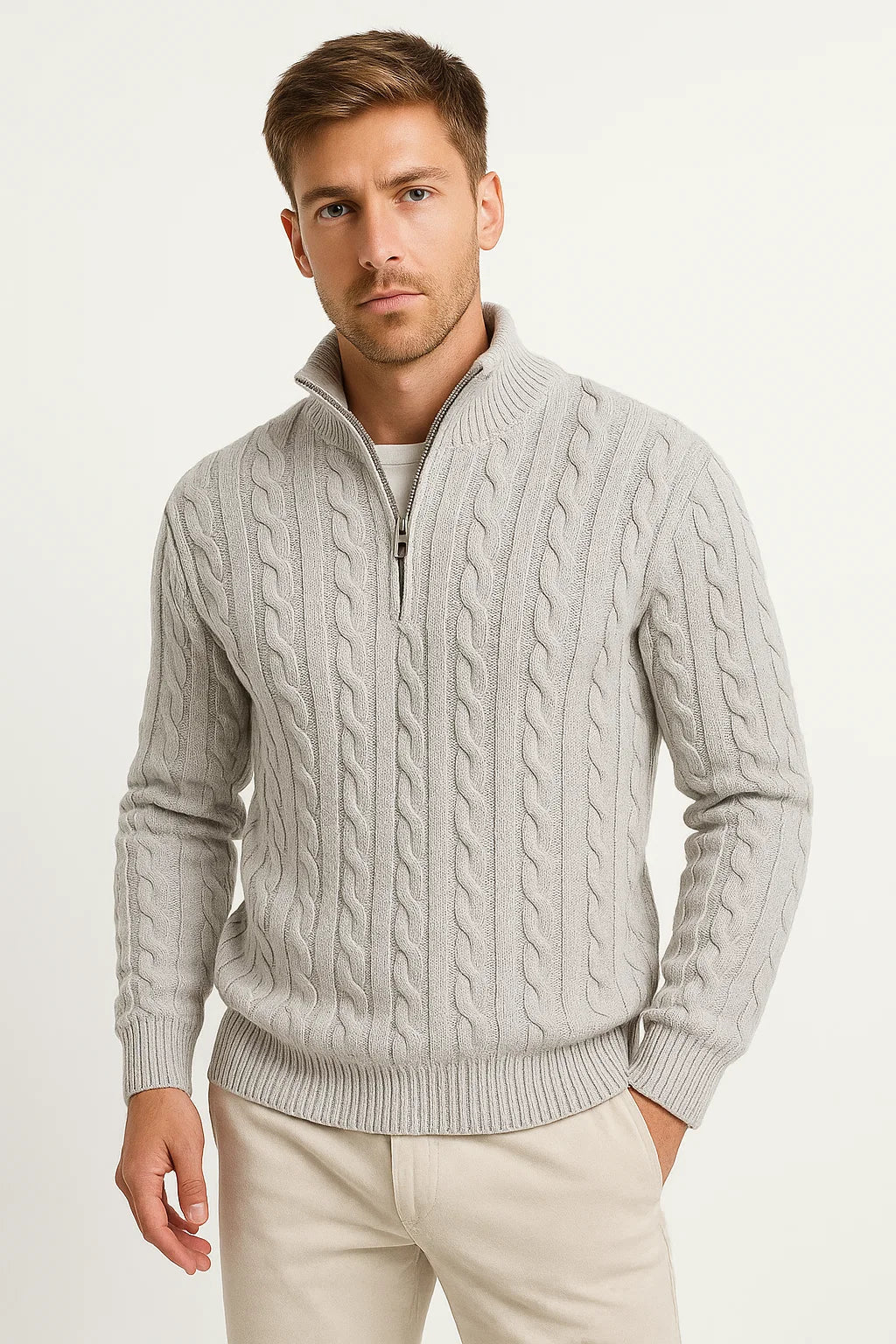Harrington™ | Cable Knit Quarter-Zip Jumper Valrynlondon