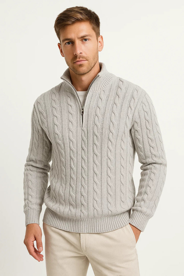 Harrington™ | Cable Knit Quarter-Zip Jumper Valrynlondon