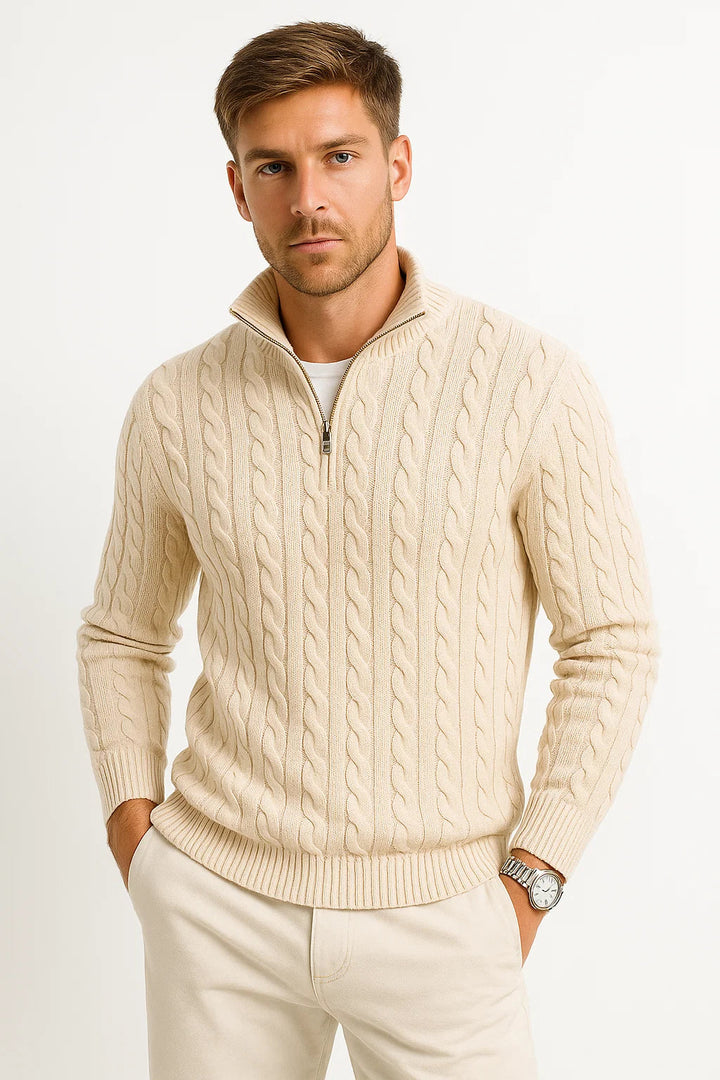 Harrington™ | Cable Knit Quarter-Zip Jumper Valrynlondon