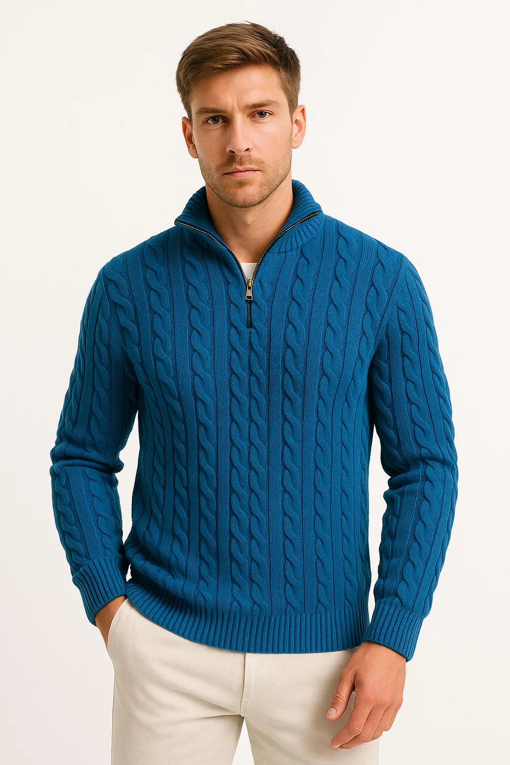 Harrington™ | Cable Knit Quarter-Zip Jumper Valrynlondon
