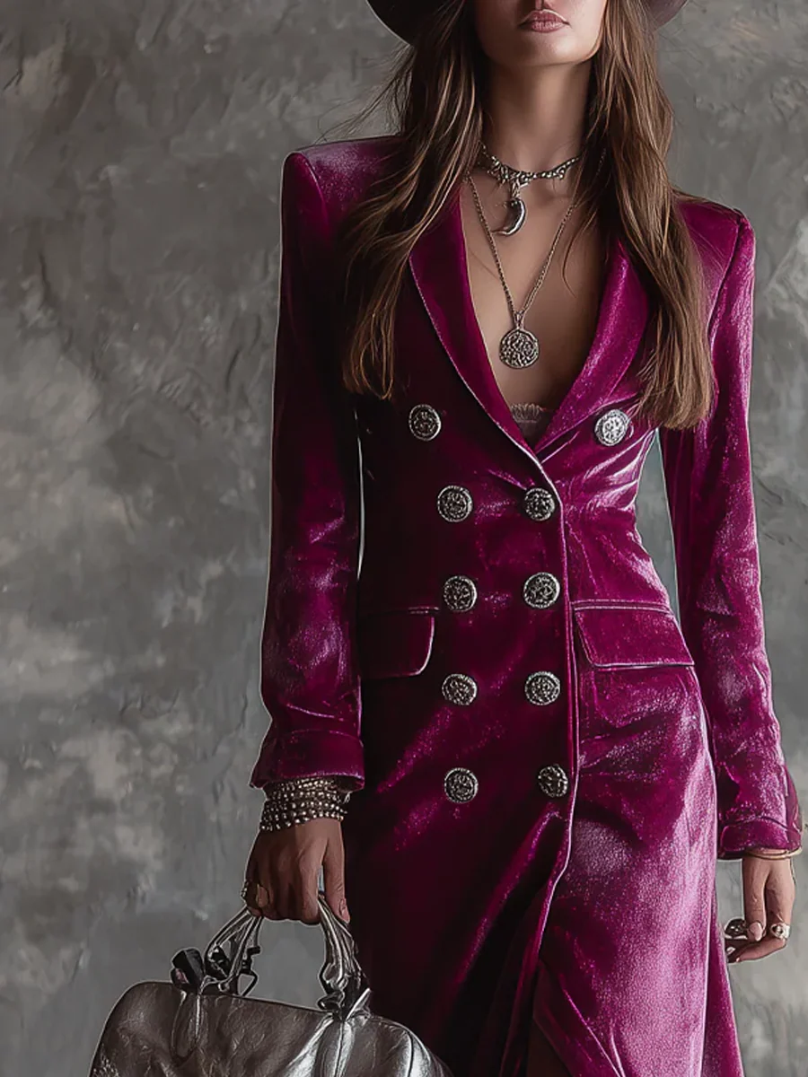 Cosima – Velvet Blazer Maxi Dress Valrynlondon