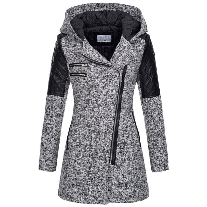 Zoë™ - Stylish Slanted Zipper Winter Jacket Valrynlondon