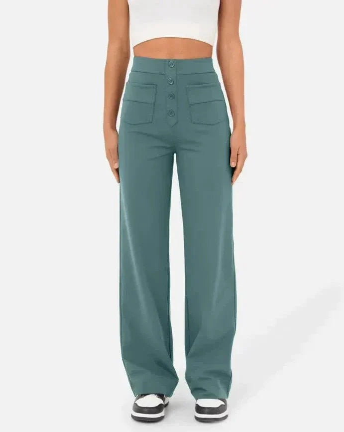 ANDY - High-waisted elastic casual pants Valrynlondon