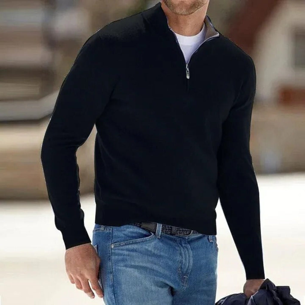 Cambridge | Wool Quarter-Zip Jumper Valrynlondon