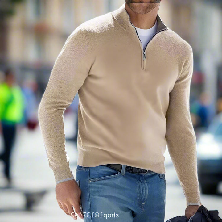 Cambridge | Wool Quarter-Zip Jumper Valrynlondon