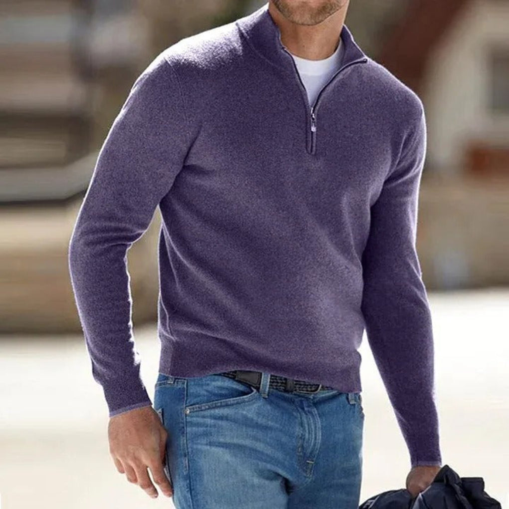 Cambridge | Wool Quarter-Zip Jumper Valrynlondon
