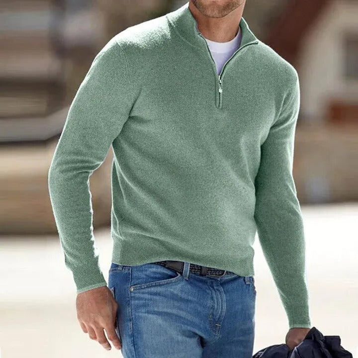 Cambridge | Wool Quarter-Zip Jumper Valrynlondon