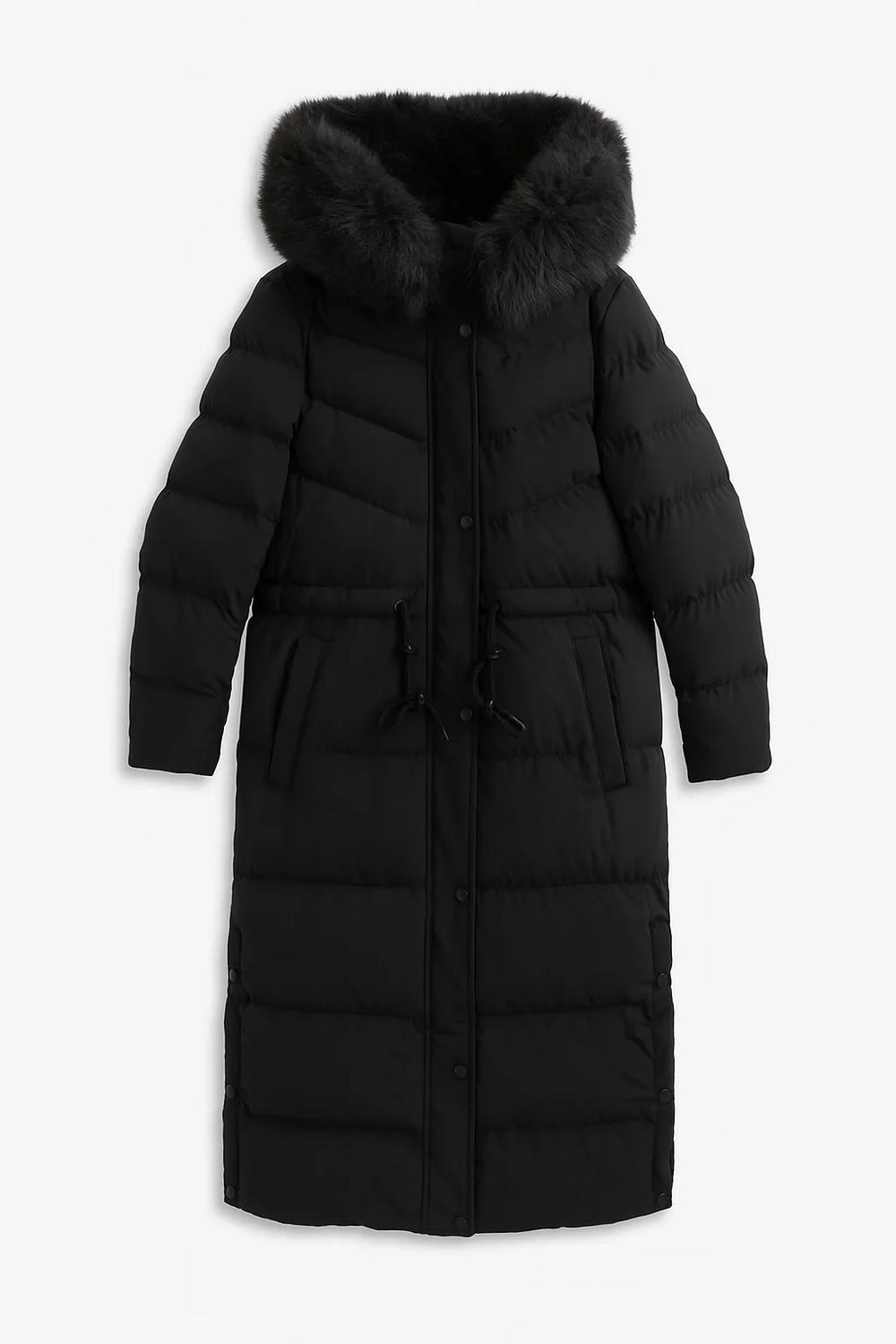 Elena – Fur Hooded Puffer Coat Valrynlondon