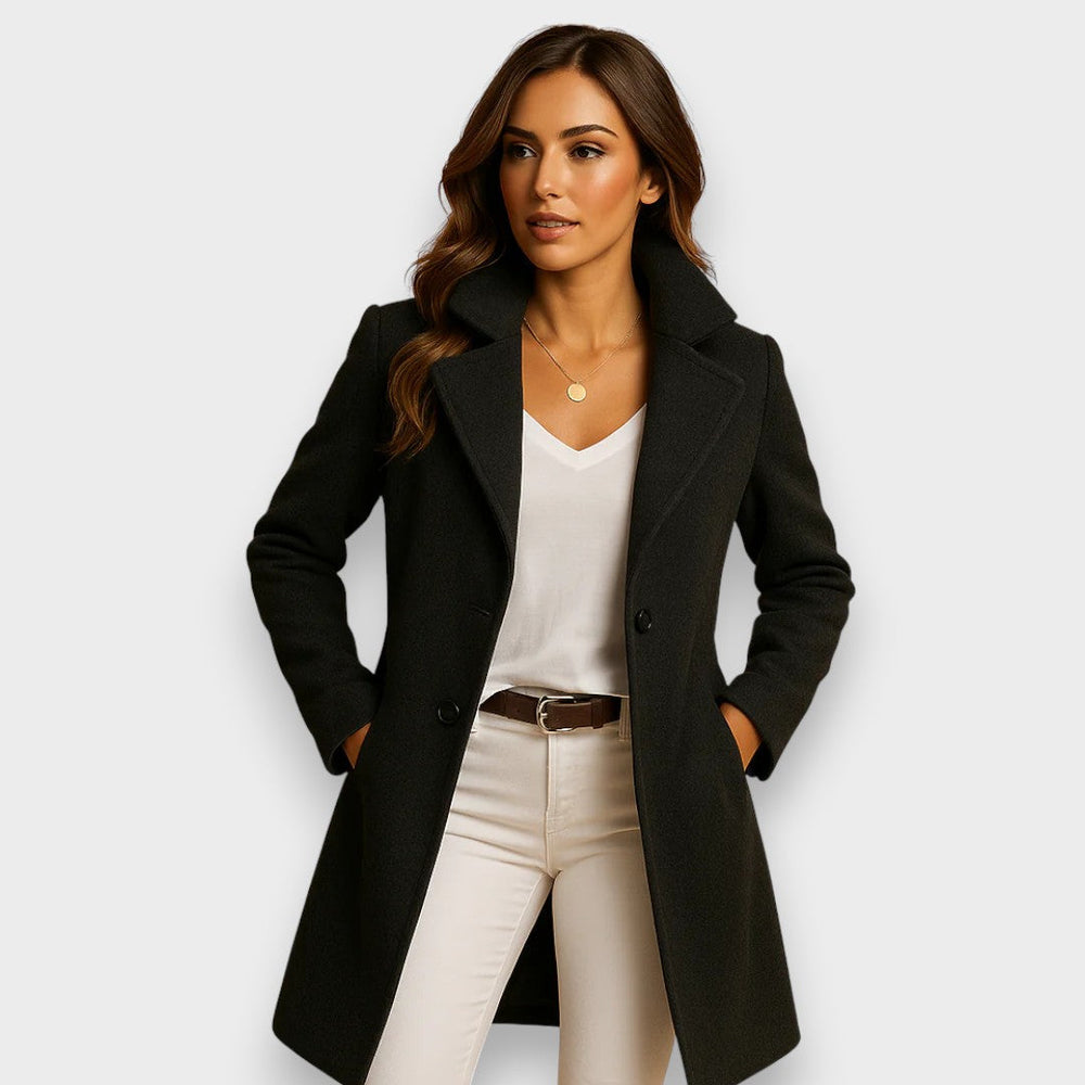 Evelaine™ Structured Wool-Blend Coat Valrynlondon