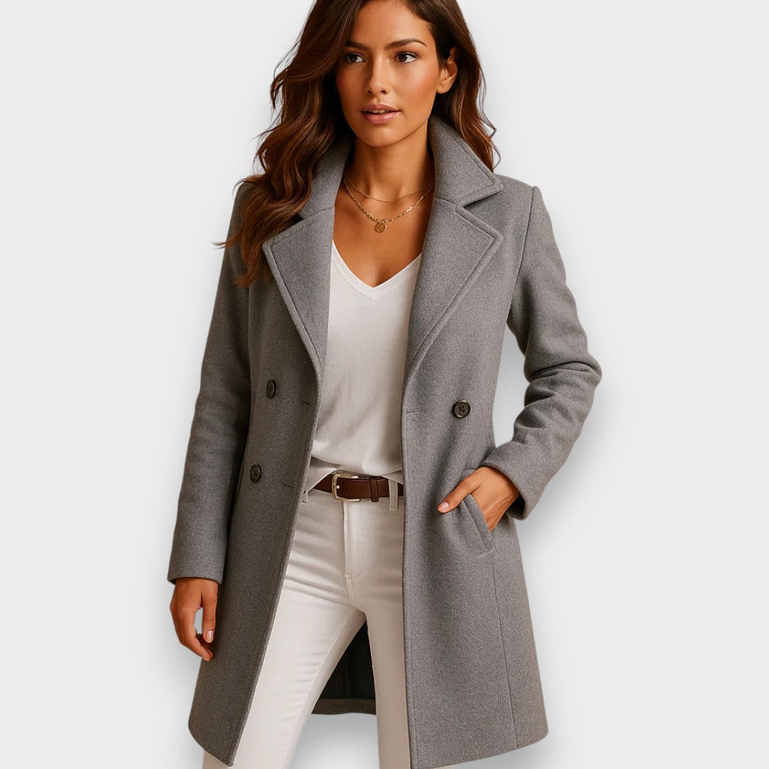 Evelaine™ Structured Wool-Blend Coat Valrynlondon