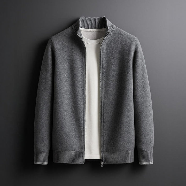 Cambridge | Elegant Wool Zip Cardigan Valrynlondon